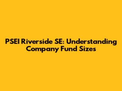 PSEI Riverside SE: Understanding Company Fund Sizes
