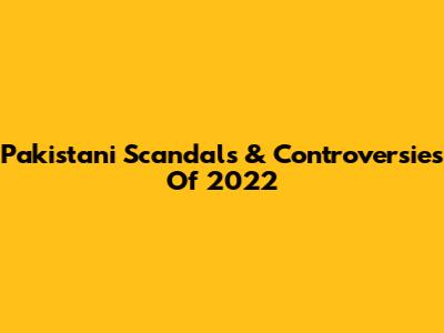 Pakistani Scandals & Controversies Of 2022
