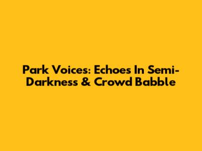 Park Voices: Echoes In Semi-Darkness & Crowd Babble