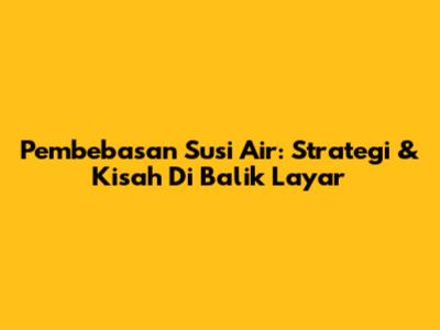Pembebasan Susi Air: Strategi & Kisah Di Balik Layar