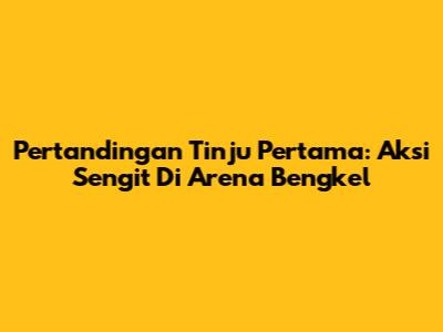 Pertandingan Tinju Pertama: Aksi Sengit Di Arena Bengkel