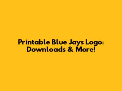 Printable Blue Jays Logo: Downloads & More!