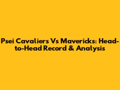 Psei Cavaliers Vs Mavericks: Head-to-Head Record & Analysis