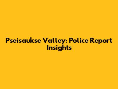 Pseisaukse Valley: Police Report Insights