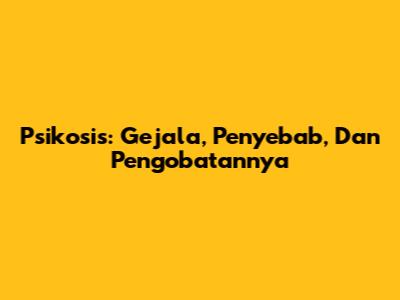 Psikosis: Gejala, Penyebab, Dan Pengobatannya