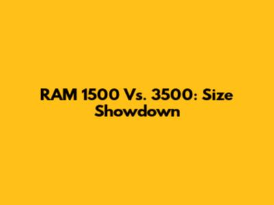 RAM 1500 Vs. 3500: Size Showdown