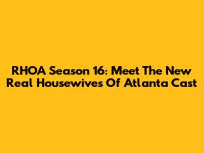 RHOA Season 16: Meet The New Real Housewives Of Atlanta Cast