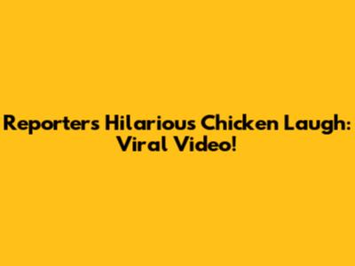 Reporter's Hilarious Chicken Laugh: Viral Video!