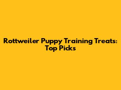 Rottweiler Puppy Training Treats: Top Picks