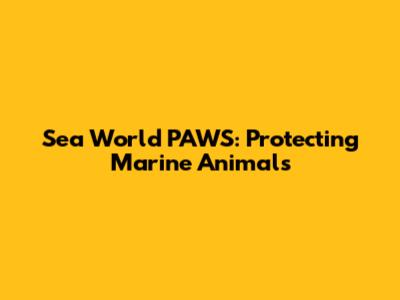 Sea World PAWS: Protecting Marine Animals