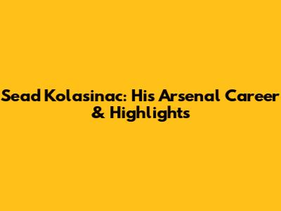 Sead Kolasinac: His Arsenal Career & Highlights