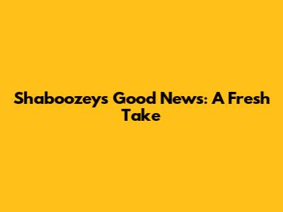 Shaboozey's Good News: A Fresh Take