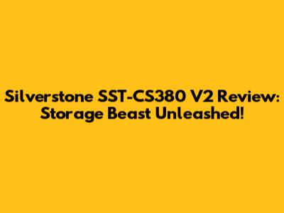 Silverstone SST-CS380 V2 Review: Storage Beast Unleashed!