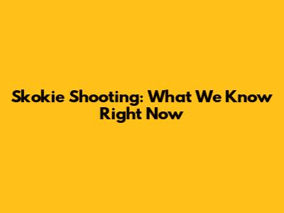Skokie Shooting: What We Know Right Now