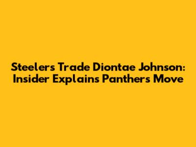 Steelers Trade Diontae Johnson: Insider Explains Panthers Move