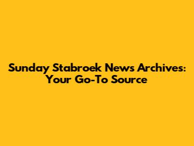 Sunday Stabroek News Archives: Your Go-To Source