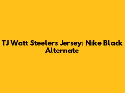 TJ Watt Steelers Jersey: Nike Black Alternate