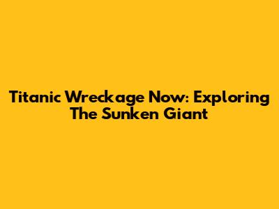 Titanic Wreckage Now: Exploring The Sunken Giant