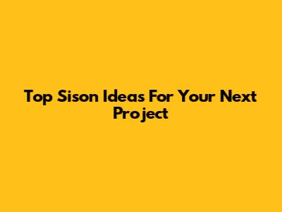 Top Sison Ideas For Your Next Project