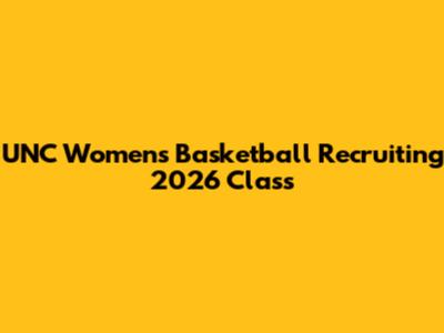 UNC Women's Basketball Recruiting 2026 Class