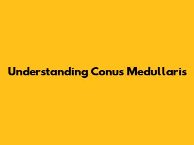 Understanding Conus Medullaris