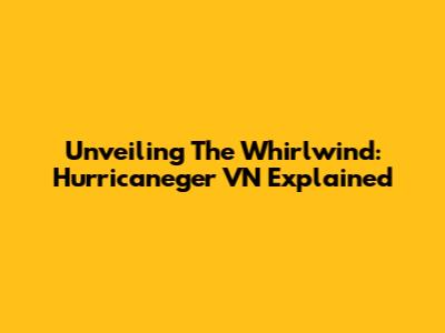 Unveiling The Whirlwind: Hurricaneger VN Explained