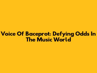 Voice Of Baceprot: Defying Odds In The Music World