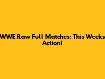 WWE Raw Full Matches: This Week's Action!