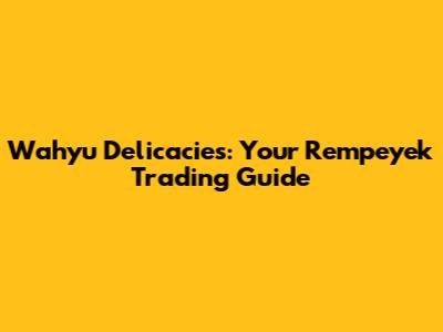 Wahyu Delicacies: Your Rempeyek Trading Guide