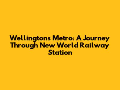 Wellington's Metro: A Journey Through New World Railway Station