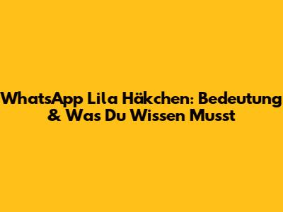 WhatsApp Lila Häkchen: Bedeutung & Was Du Wissen Musst