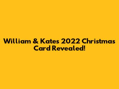 William & Kate's 2022 Christmas Card Revealed!
