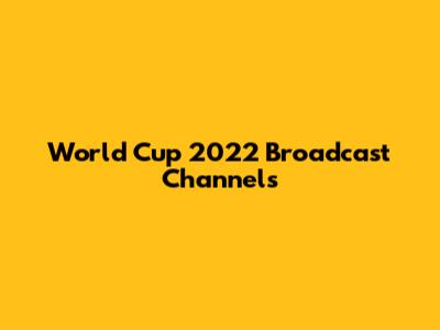 World Cup 2022 Broadcast Channels