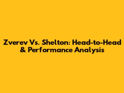 Zverev Vs. Shelton: Head-to-Head & Performance Analysis